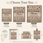 Personalized Mama Woven Blanket - Custom Floral Throw with Kids' Names (Gift for Mom, Grandma, Nana)