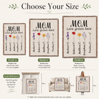 Personalized Mom Flower Woven Blanket - Custom Birth Month Flowers with Kids' Names