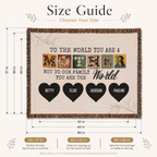 Personalized Woven Blanket for Mom with Kids Names – Custom Mother’s Day Family Throw Blanket, Gift for Mom, Mama, Grandma
