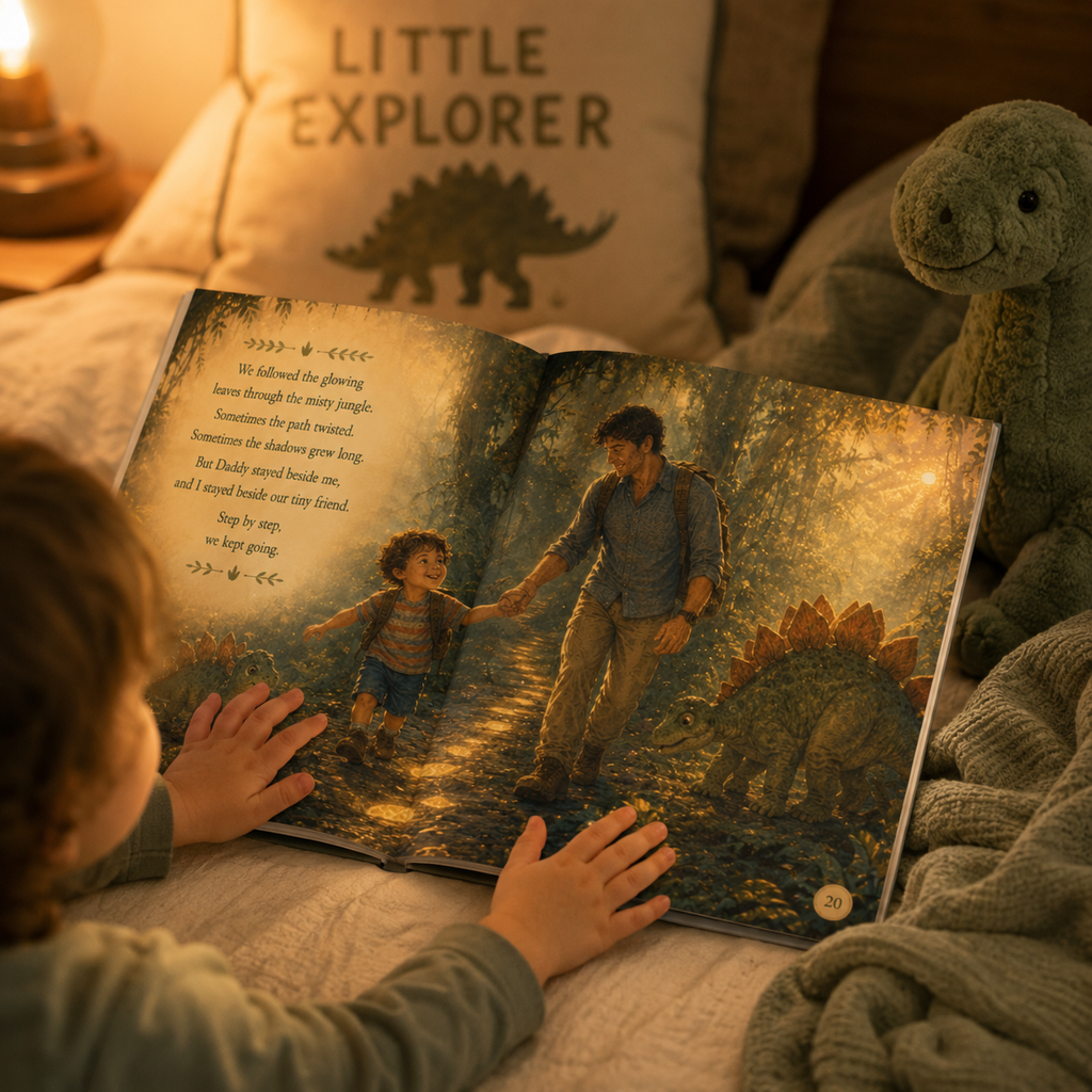 Personalized Dinosaur Adventure Book for Kids – Custom Daddy & Child Storybook