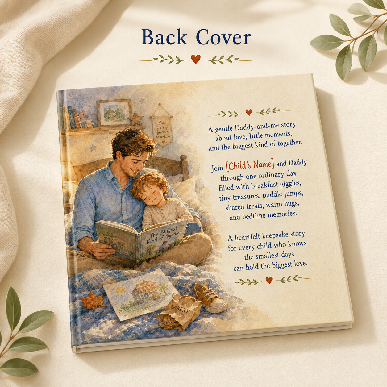 Personalized Daddy and Child Story Book – Custom Name Father & Child Keepsake Gift