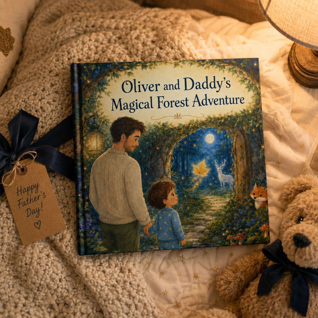 Personalized Magical Forest Adventure Book for Kids – Custom Daddy & Child Storybook