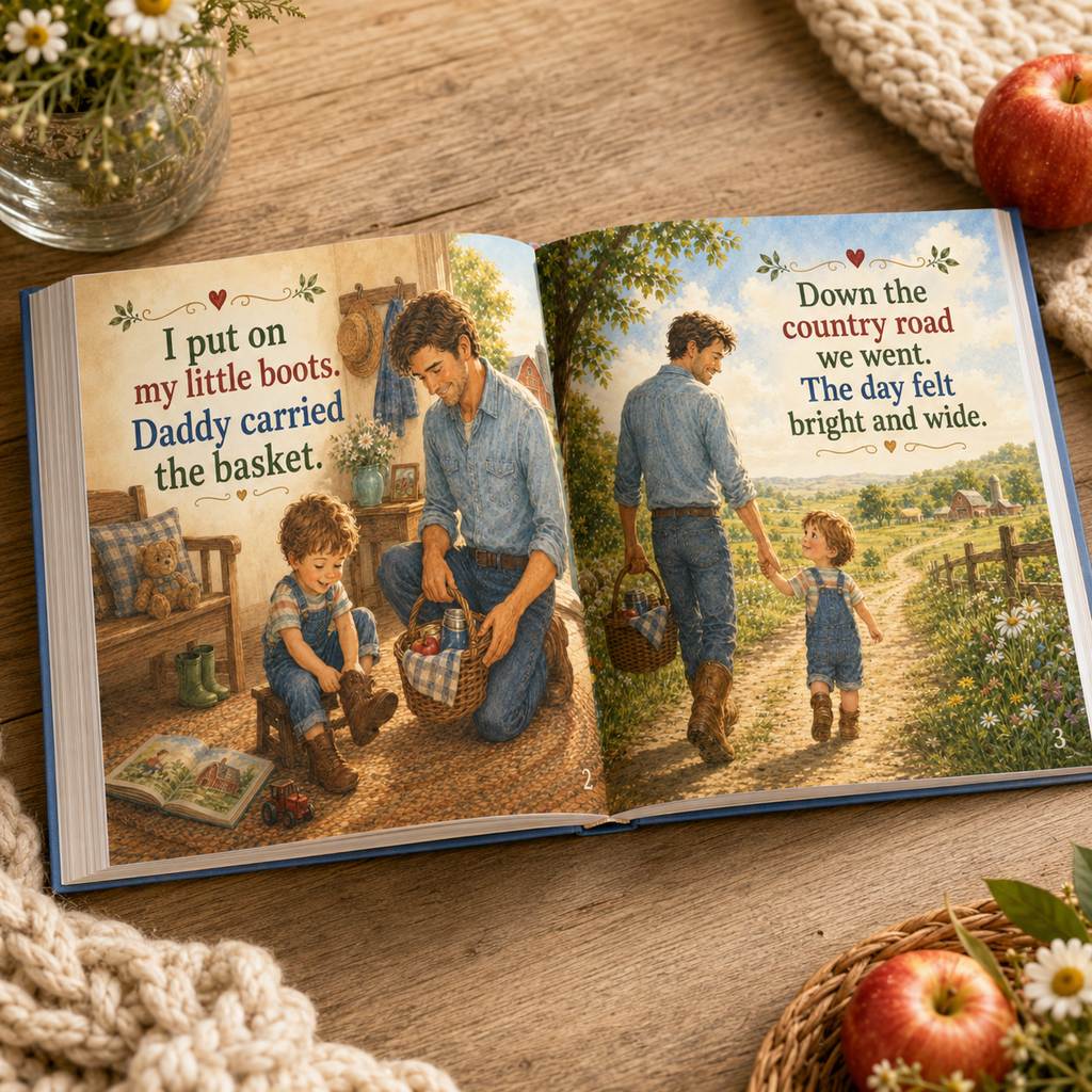 Personalized Farm Adventure Book for Kids – Custom Daddy and Child Storybook