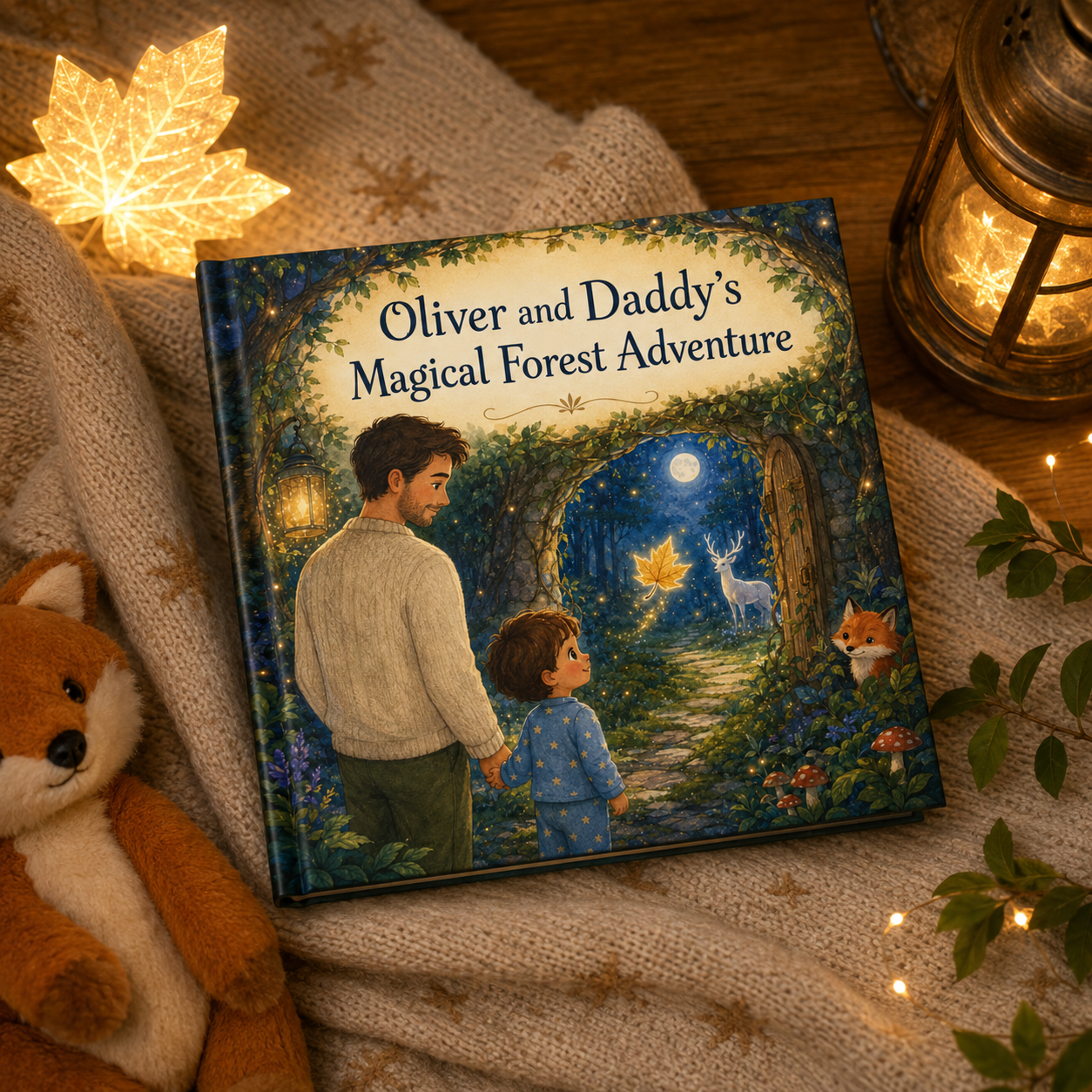 Personalized Magical Forest Adventure Book for Kids – Custom Daddy & Child Storybook