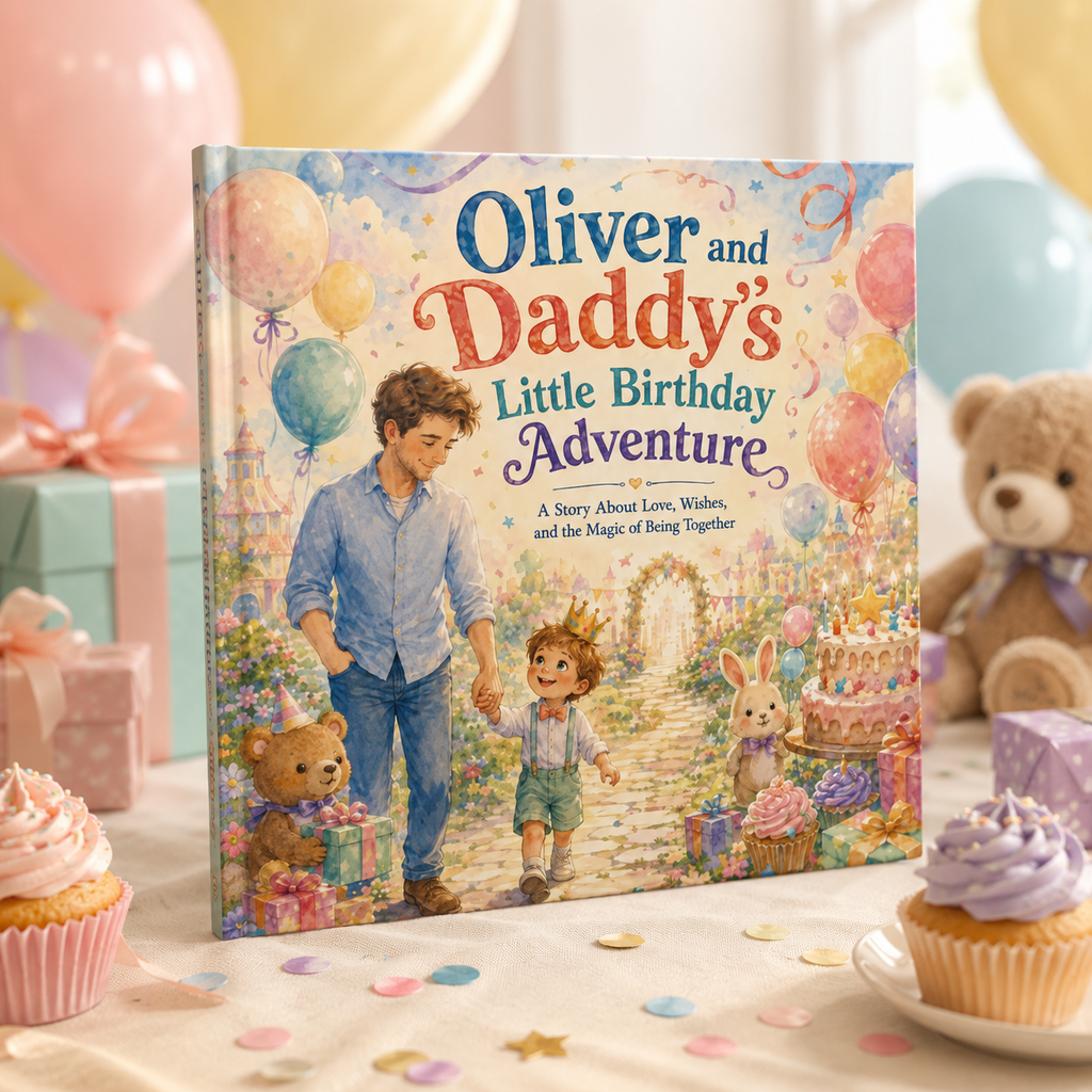 Personalized Birthday Adventure Book for Kids – Custom Daddy and Child Storybook