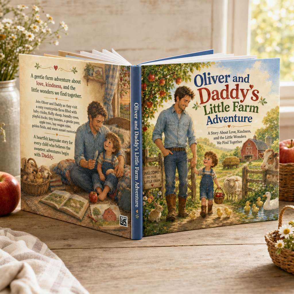 Personalized Farm Adventure Book for Kids – Custom Daddy and Child Storybook