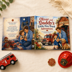 Personalized Fire Truck Adventure Book for Kids – Custom Daddy and Child Storybook