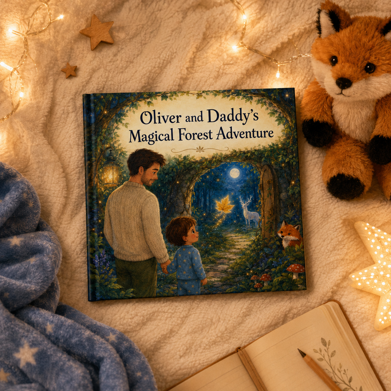 Personalized Magical Forest Adventure Book for Kids – Custom Daddy & Child Storybook