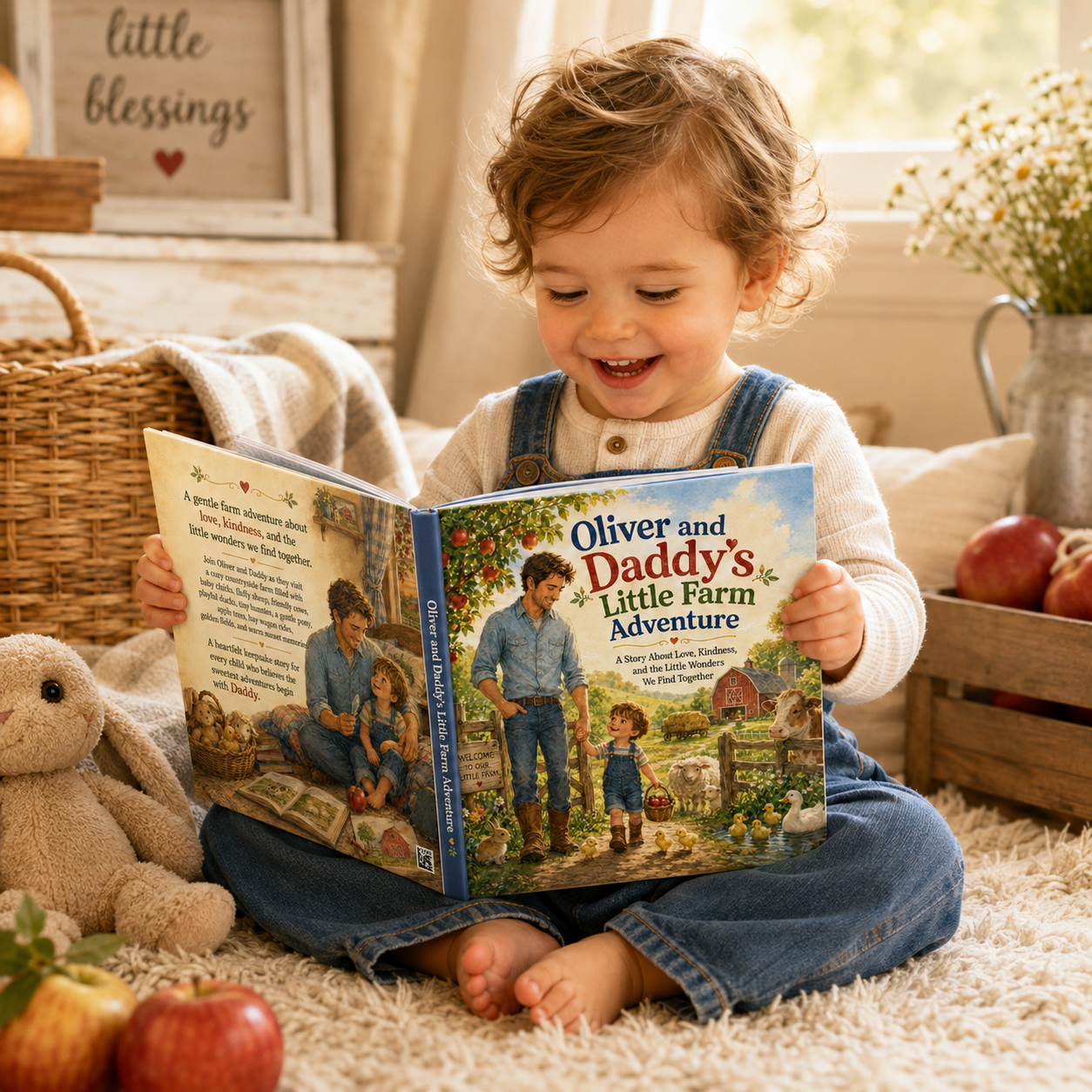 Personalized Farm Adventure Book for Kids – Custom Daddy and Child Storybook