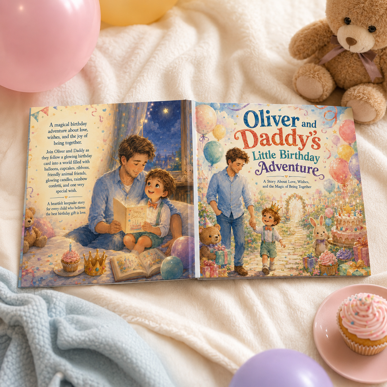 Personalized Birthday Adventure Book for Kids – Custom Daddy and Child Storybook