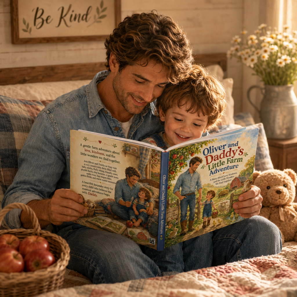 Personalized Farm Adventure Book for Kids – Custom Daddy and Child Storybook