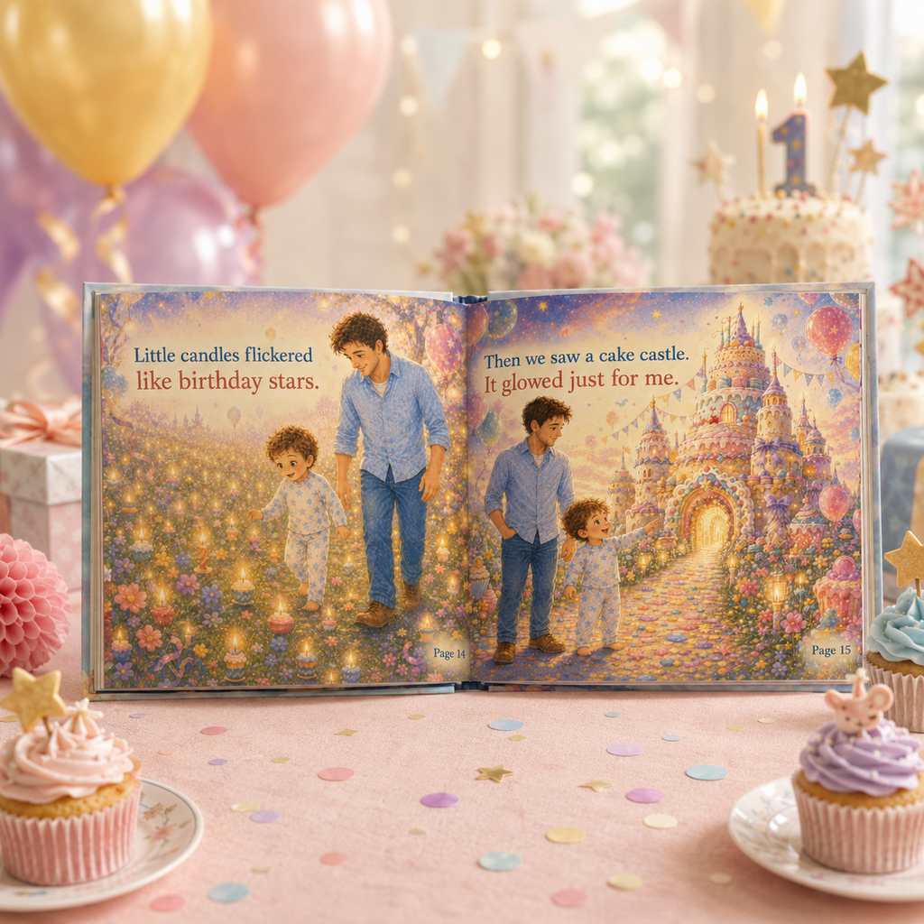 Personalized Birthday Adventure Book for Kids – Custom Daddy and Child Storybook