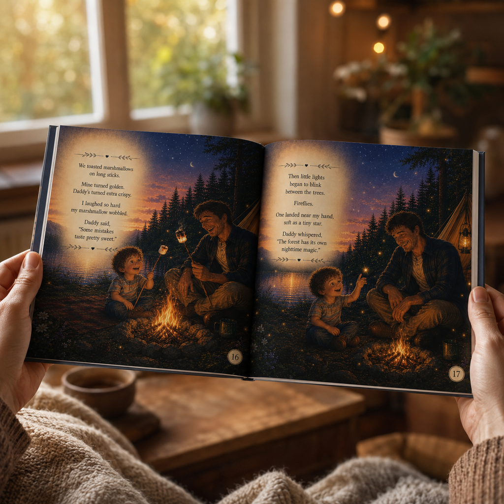 Personalized Camping Adventure Book for Kids – Custom Daddy & Child Storybook