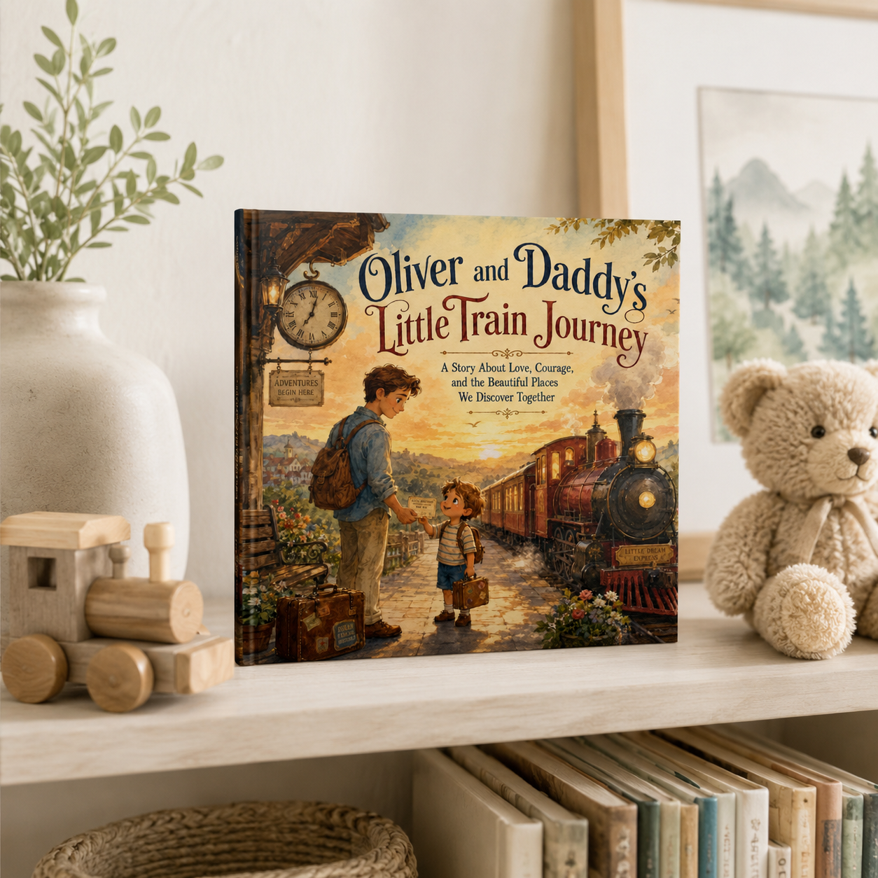 Personalized Train Adventure Book for Kids – Custom Daddy & Child Storybook