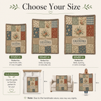 Personalized Grandma Woven Blanket - Custom Family Names Gift